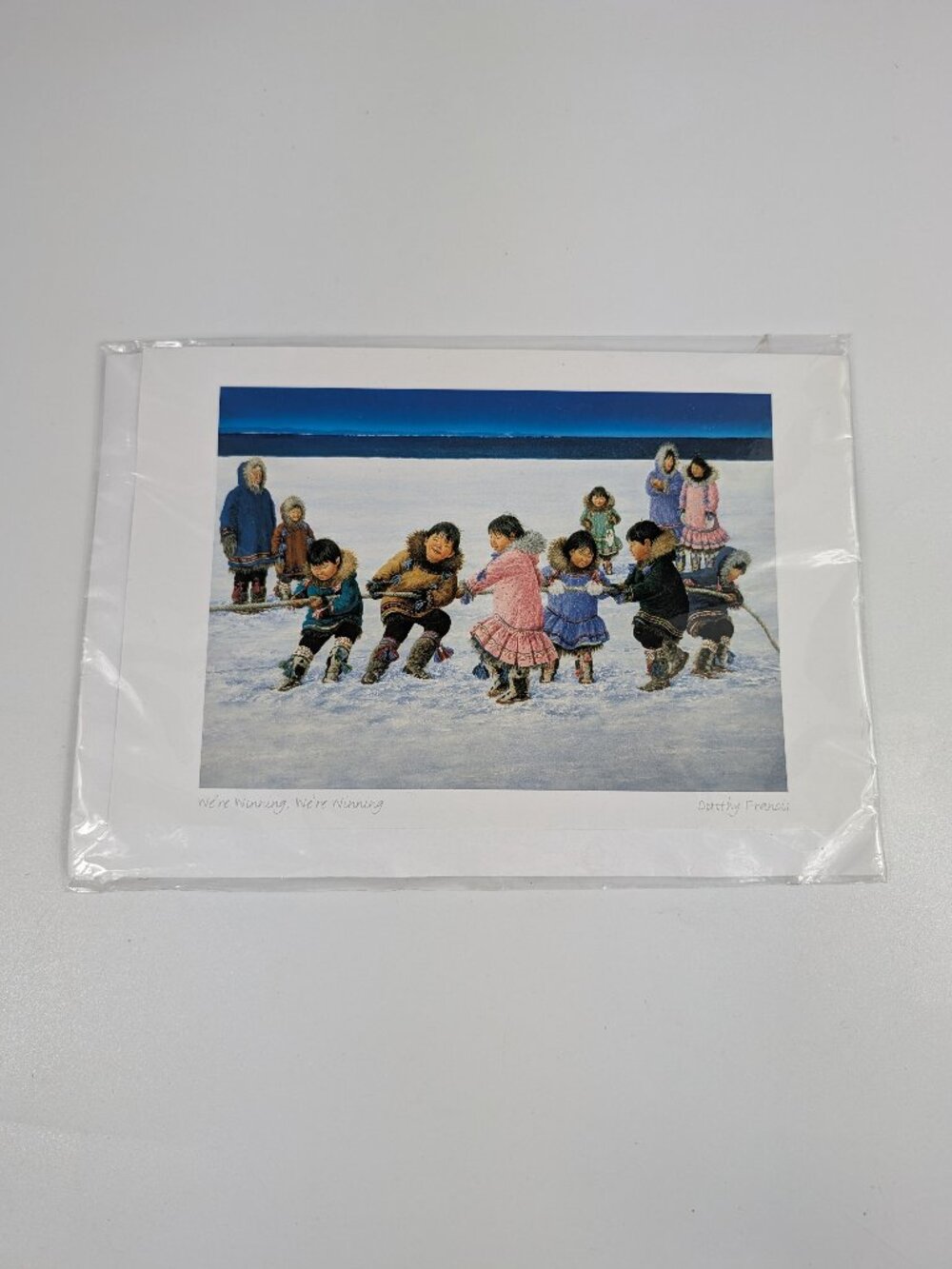 Canadian Native Inuit Card Dorothy Francis We're Winning We're Winning Framable